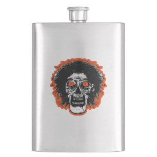Zombie-Gesicht Orange Flachmann