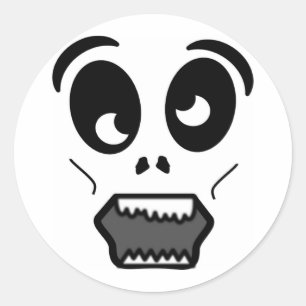 ZOMBIE-GESICHT RUNDER AUFKLEBER