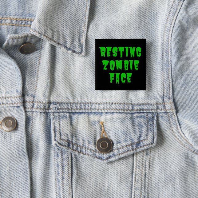 Zombie-Gesicht - Sonnenbrand 2022 Button (Beispiel)