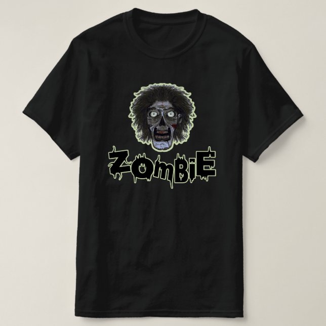ZOMBIE-Gesicht T-Shirt (Design vorne)
