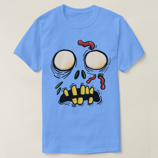 Zombie Gesicht T-Shirt (Design vorne)