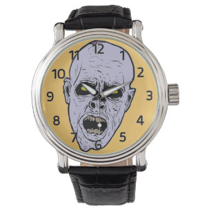 Zombie-Gesichts-Uhr Armbanduhr