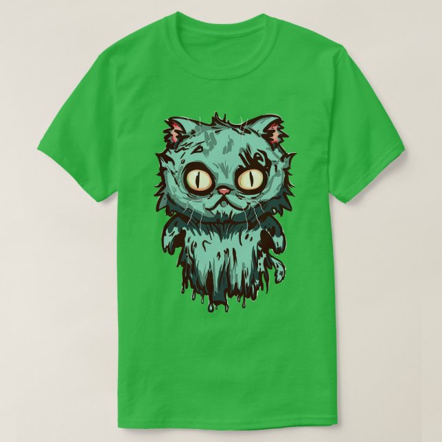 Zombie Ghost Cat ohne Text T-Shirt (Design vorne)