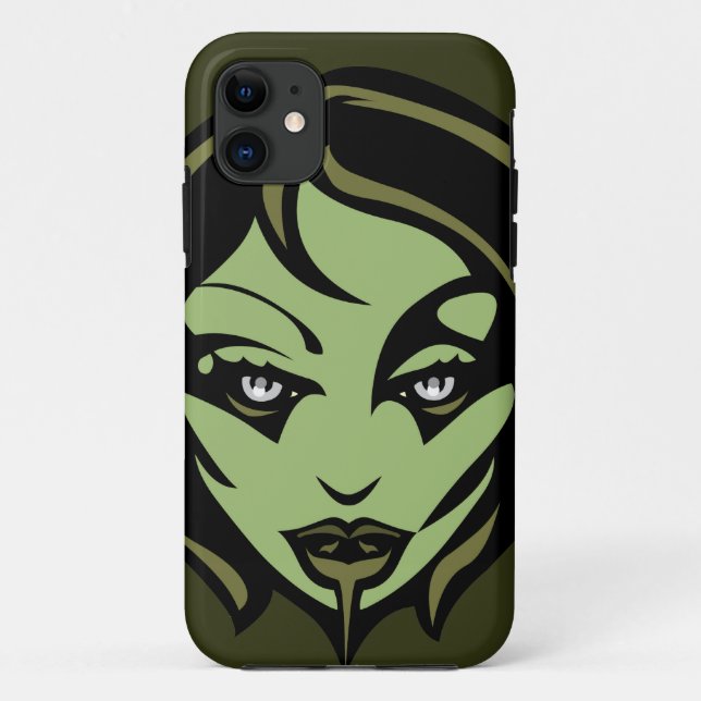 Zombie Girl iPhone Case Cool Zombie Kunstgeschenke (Rückseite)