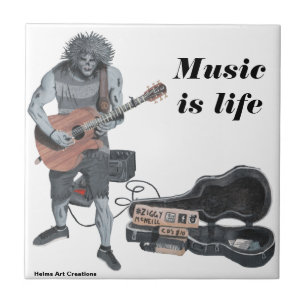 Zombie-Gitarren-Musiker-moderne Fliese