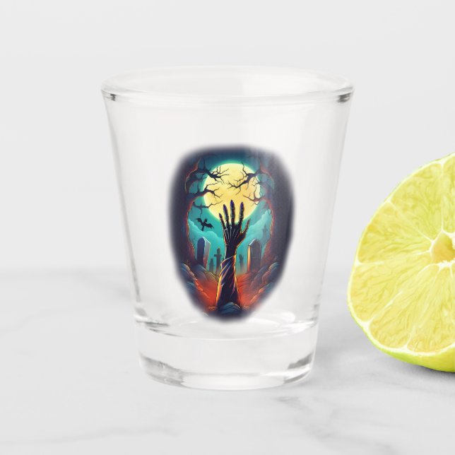 Zombie Grave Horror Schnapsglas (Vorderseite)