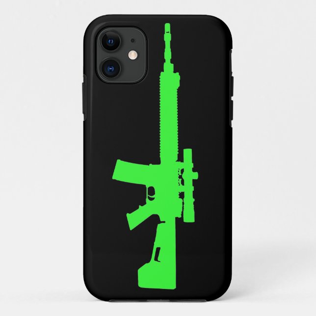 Zombie grüne AR-15 iPhone 5 universeller Fall Case-Mate iPhone Hülle (Rückseite)