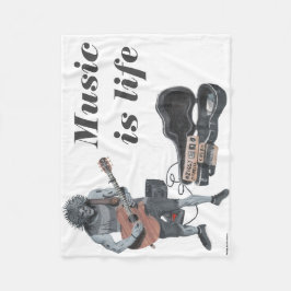 Zombie Guitar Rock Musician Fantasy Kunstmuseum Fleecedecke