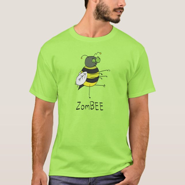 Zombie Halloween Bee Funny Kids T-Shirt (Vorderseite)