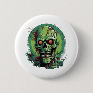 Zombie Halloween Button