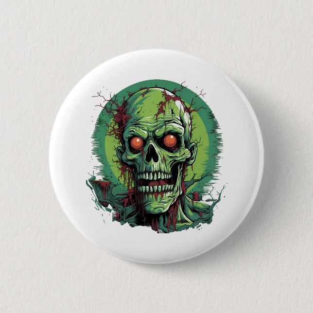 Zombie Halloween Button (Vorderseite)