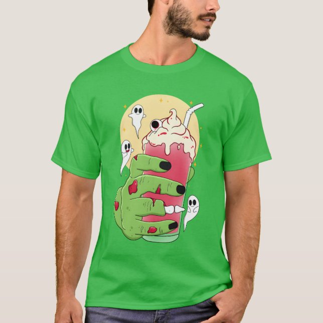 Zombie Halloween Drink Junge T-Shirt (Vorderseite)