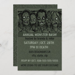 Zombie Halloween Einladung