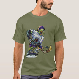 Zombie Halloween Hockey-Spieler Funny Men's T-Shirt