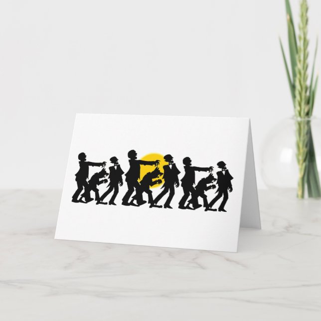 Zombie Halloween Karte (Vorderseite)