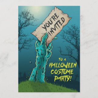 Zombie-Halloween-Kostüm-Party Einladung