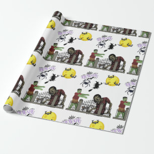 Zombie Halloween Land Wrapping Paper Geschenkpapier
