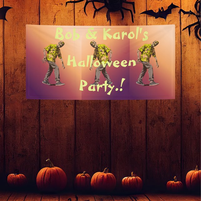 Zombie Halloween-Party Banner (Zombie Halloween Party Banner)