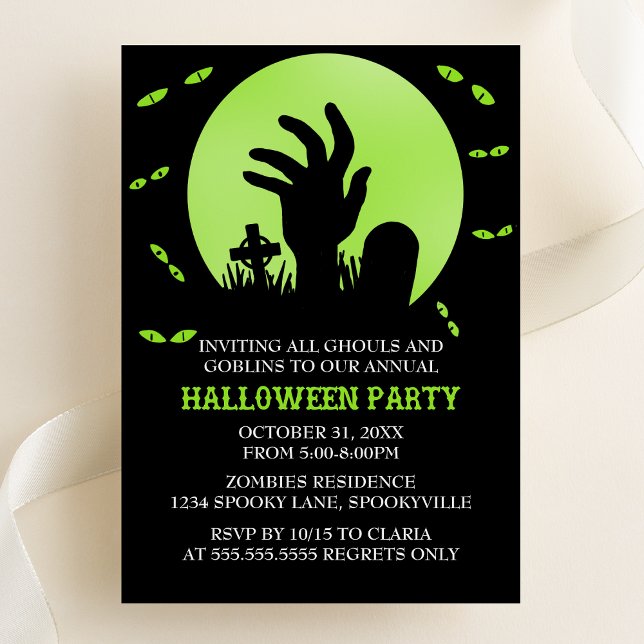 Zombie Halloween-Party Einladung (Von Creator hochgeladen)