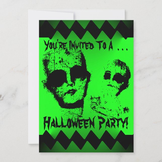 Zombie-Halloween-Party-Einladung Einladung (Vorderseite)