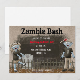Zombie-Halloween-Party-Einladung Einladung