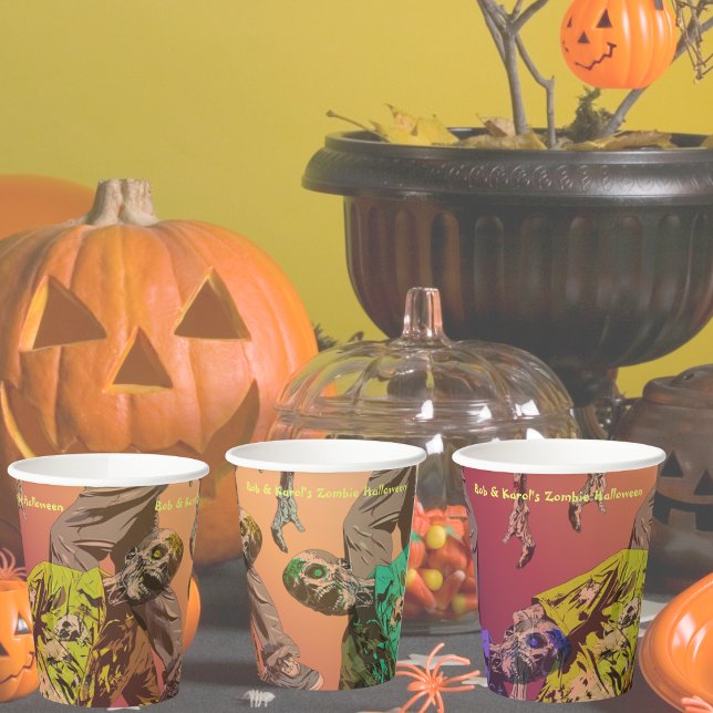 Zombie Halloween-Party Paper Cups Pappbecher (Zombie Halloween Party Paper Cups)