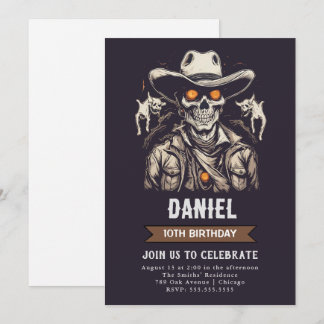 Zombie Halloween Western Einladung zum Geburtstag