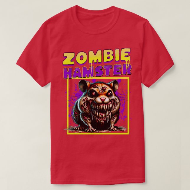 Zombie Hamster witzig T-Shirt (Design vorne)