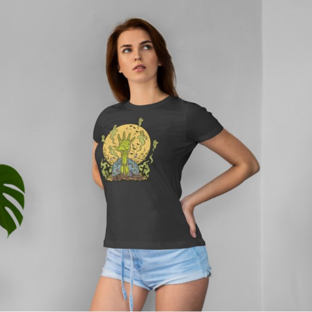 Zombie Hand Ghost Graveyard T-Shirt (Von Creator hochgeladen)
