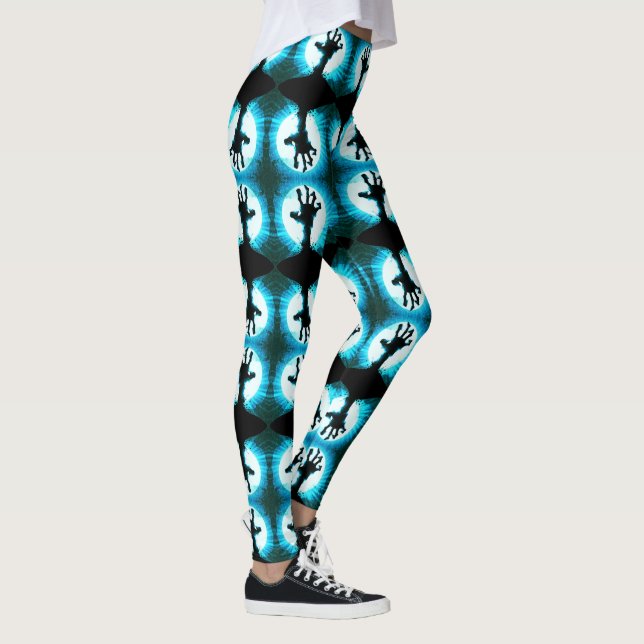 Zombie Hand in Mondlicht Leggings (Rechts)