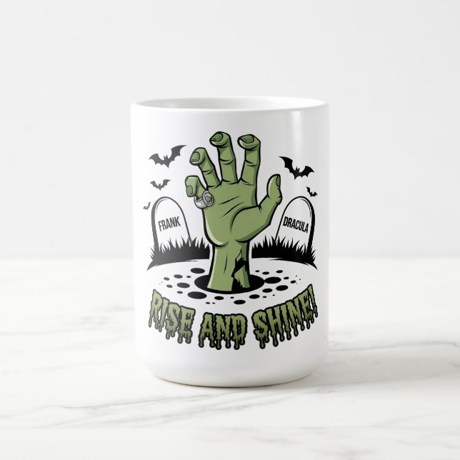 Zombie Hand Rising Halloween Design Spaß und Spook Kaffeetasse (Mittel)