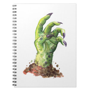 Zombie-Handkleben aus dem Boden Notizblock