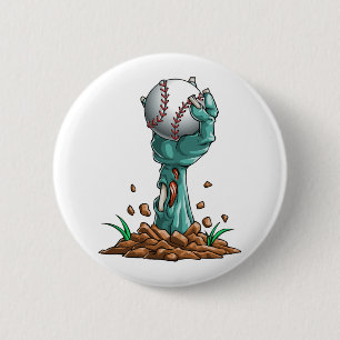 Zombie Hands Baseball Funny Halloween Horror Beäng Button