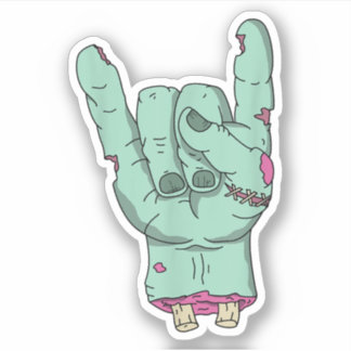 Zombie Hands Horror Halloween-Hemd - gebrochener K Aufkleber