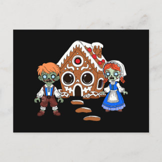 Zombie Hansel und Gretel Postkarte