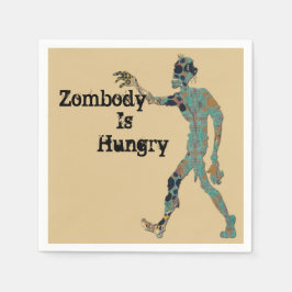 Zombie hat Hunger Serviette