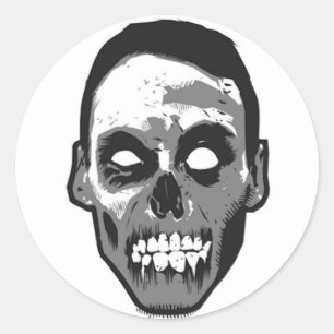 Zombie-Hauptlogo Runder Aufkleber