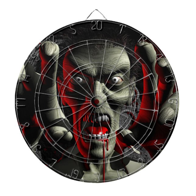 Zombie Head Shot Dart Board Dartscheibe (vorne)