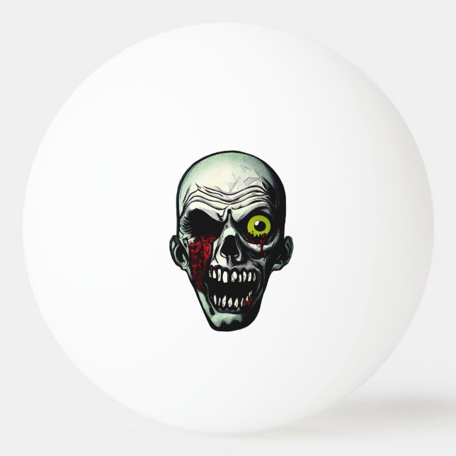 Zombie Head Tischtennisball (Vorderseite)