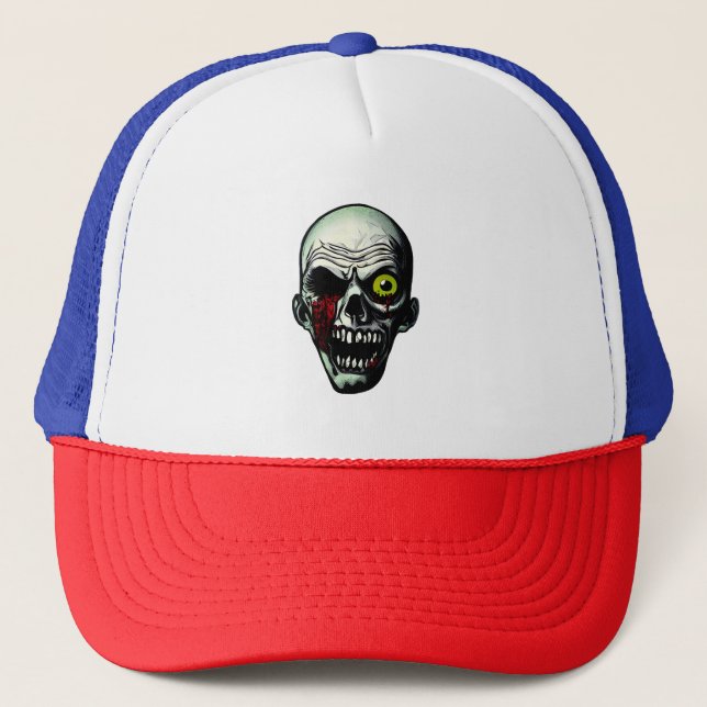 Zombie Head Truckerkappe (Vorderseite)