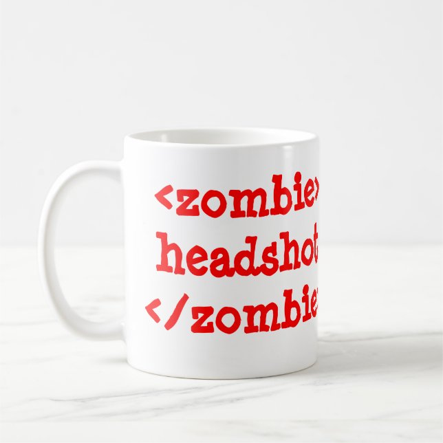 <zombie>Headshot</zombie> Kaffee-Tasse Tasse (Links)