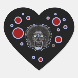 Zombie Heart Black Herz-Aufkleber