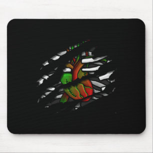 Zombie-Herz-und-Knochen-Grafik Mousepad