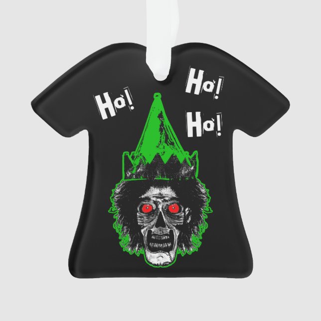 Zombie - Ho! Ho! Ho, auf schwarz! Ornament (Vorderseite)