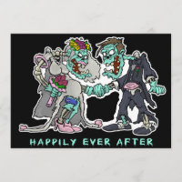 Zombie-Hochzeitseinladungen - "Für immer und ewig"
