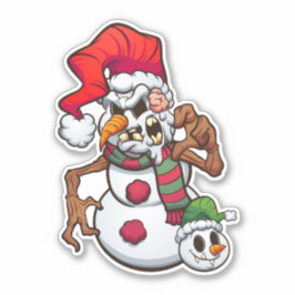 Zombie Holidays - Snowman Aufkleber