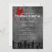 Zombie Horde Gothic Dark Wedding Einladung