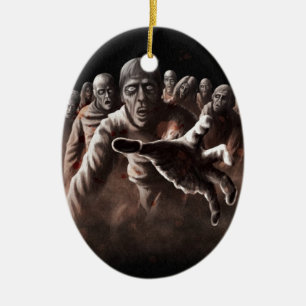 Zombie-Horde Keramik Ornament