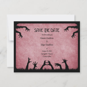 Zombie Horror Halloween Hochzeit Save The Date