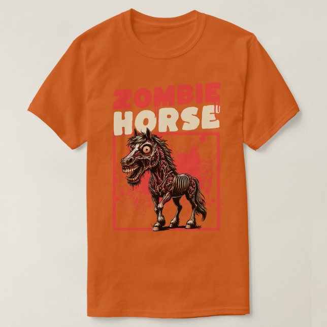 Zombie Horse lustig T-Shirt (Design vorne)